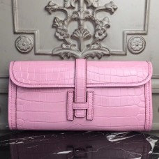 Replica Handbag Store Jige Elan 29 Clutch In Pink Crocodile Leather
