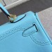 Replica Handbag Store Kelly Ghillies 28cm In Light Blue Swift Leather