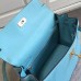 Replica Handbag Store Kelly Ghillies 28cm In Light Blue Swift Leather