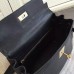 Replica Handbag Store Kelly Ghillies 28cm In Black Swift Leather