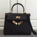 Replica Handbag Store Kelly Ghillies 28cm In Black Swift Leather