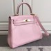 Replica Handbag Store Kelly Ghillies 28cm In Pink Swift Leather