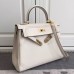 Replica Handbag Store Kelly Ghillies 28cm In Ivory Swift Leather
