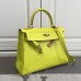 Replica Handbag Store Kelly Ghillies 28cm In Yellow Swift Leather