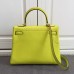 Replica Handbag Store Kelly Ghillies 28cm In Yellow Swift Leather