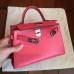 Replica Handbag Store Rose Lipstick Chevre Kelly Mini II 20cm Handmade Bag