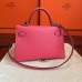 Replica Handbag Store Rose Lipstick Chevre Kelly Mini II 20cm Handmade Bag