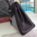 Replica Handbag Store Black Kelly Lakis 32cm Toile and Swift Bag