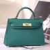 Replica Handbag Store Malachite Epsom Kelly Mini II 20cm Handmade Bag