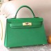 Replica Handbag Store Bamboo Epsom Kelly Mini II 20cm Handmade Bag