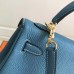 Replica Handbag Store Blue Jean Clemence Kelly 25cm GHW Bag