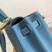 Replica Handbag Store Blue Jean Clemence Kelly 25cm GHW Bag
