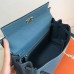 Replica Handbag Store Blue Jean Clemence Kelly 25cm GHW Bag