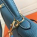 Replica Handbag Store Blue Jean Clemence Kelly 25cm GHW Bag