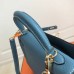 Replica Handbag Store Blue Jean Clemence Kelly 25cm GHW Bag