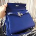 Replica Handbag Store Blue Electric Clemence Kelly 32cm Retourne Bag