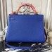 Replica Handbag Store Blue Electric Clemence Kelly 32cm Retourne Bag