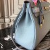 Replica Handbag Store Blue Lin Clemence Kelly 32cm Retourne Bag