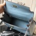 Replica Handbag Store Blue Lin Clemence Kelly 32cm Retourne Bag