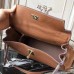 Replica Handbag Store Brown Clemence Kelly 32cm Retourne Bag
