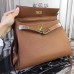 Replica Handbag Store Brown Clemence Kelly 32cm Retourne Bag