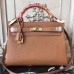 Replica Handbag Store Brown Clemence Kelly 32cm Retourne Bag