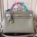 Replica Handbag Store Grey Clemence Kelly 32cm Retourne Bag