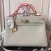 Replica Handbag Store Light Grey Clemence Kelly 32cm Retourne Bag