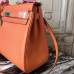 Replica Handbag Store Orange Clemence Kelly 32cm Retourne Bag