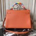 Replica Handbag Store Orange Clemence Kelly 32cm Retourne Bag
