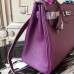 Replica Handbag Store Purple Clemence Kelly 32cm Retourne Bag