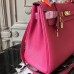 Replica Handbag Store Rose Red Clemence Kelly 32cm Retourne Bag