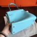 Replica Handbag Store Blue Atoll Clemence Kelly 25cm Retourne Handmade Bag