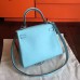 Replica Handbag Store Blue Atoll Clemence Kelly 25cm Retourne Handmade Bag