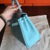 Replica Handbag Store Blue Atoll Clemence Kelly 25cm Retourne Handmade Bag