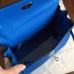 Replica Handbag Store Blue Clemence Kelly 25cm Retourne Handmade Bag