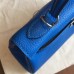 Replica Handbag Store Blue Clemence Kelly 25cm Retourne Handmade Bag