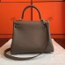 Replica Handbag Store Etoupe Clemence Kelly 25cm Retourne Handmade Bag