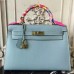 Replica Handbag Store Light Blue Epsom Kelly 32cm Sellier Bag