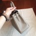 Replica Handbag Store Grey Swift Kelly 25cm Retourne Handmade Bag