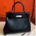 Replica Handbag Store Black Box Kelly Retourne 28cm Handmade Bag