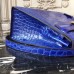 Replica Handbag Store Kelly 32cm Bag In Blue Electric Crocodile Leather