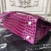 Replica Handbag Store Kelly 32cm Bag In Fuchsia Crocodile Leather