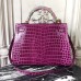 Replica Handbag Store Kelly 32cm Bag In Fuchsia Crocodile Leather