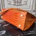 Replica Handbag Store Kelly 32cm Bag In Orange Crocodile Leather