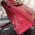 Replica Handbag Store Kelly 32cm Bag In Dark Red Crocodile Leather