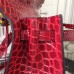 Replica Handbag Store Kelly 32cm Bag In Dark Red Crocodile Leather