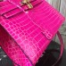 Replica Handbag Store Kelly 32cm Bag In Rose Red Crocodile Leather
