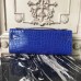 Replica Handbag Store Blue Electric Crocodile Kelly Cut Clutch Bag