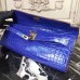 Replica Handbag Store Blue Electric Crocodile Kelly Cut Clutch Bag